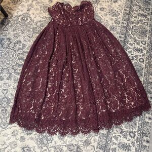 ASOS Kids Lace Dress in Deep Burgundy